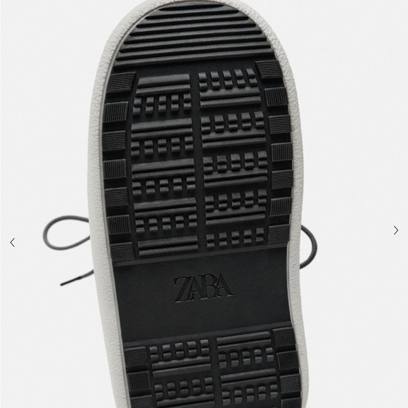 Zara NWT WATER RESISTANT AND WATER REPELLENT QUILTED BOOTS Size 9 Black & White - Picture 5 of 8